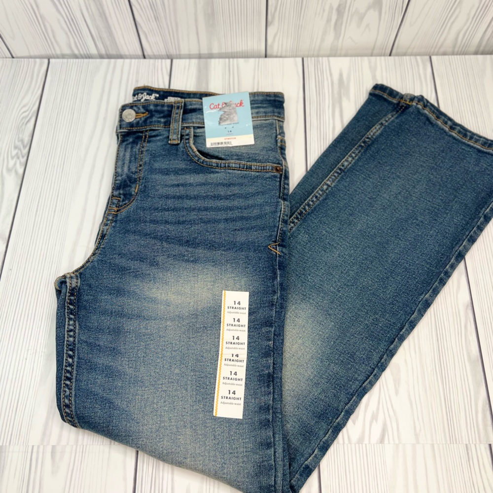 Boys' Straight Fit Stretch Jeans - Cat & Jack - Picture 4 of 10